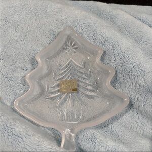 Mikasa Frosted Glass Tree-Shaped Dish